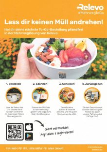 Aushang zu #MehrwegToGo im MAYKEL⁠´S
